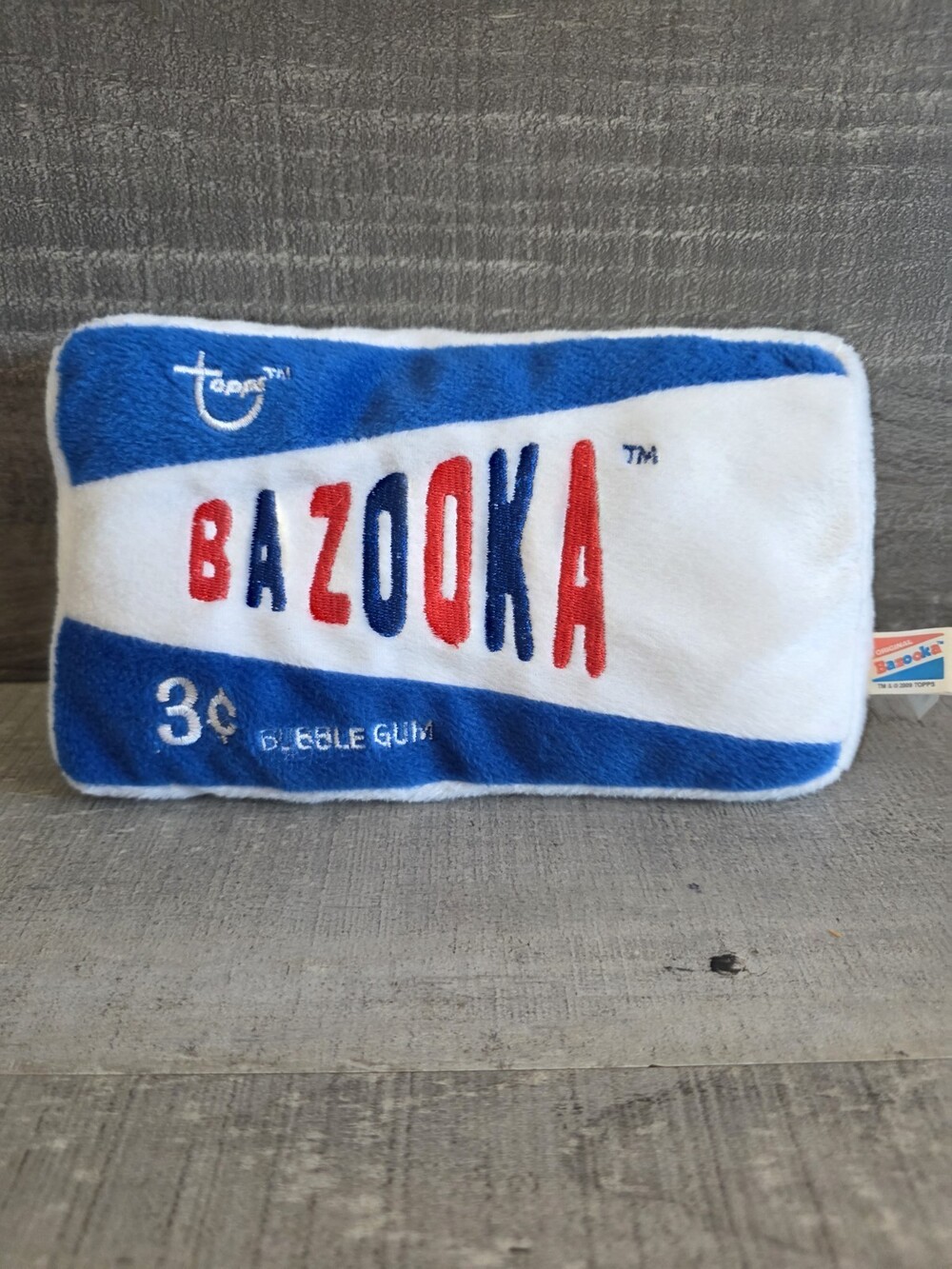Topps Bazooka Bubble Gum Advertising Small Plush Stuffed Pillow b271